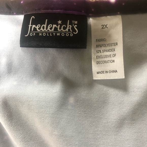 Frederick’s Of Hollywood Galaxy Cosmic Chemise Nightie 2X Purple  Lolitaland - Picture 8 of 8